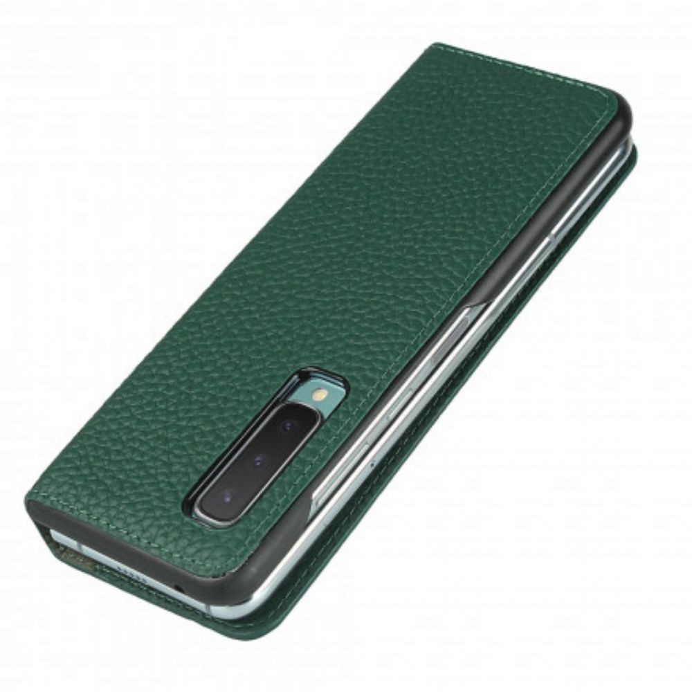 Schutzhülle Für Samsung Galaxy Z Fold 2 Flip Case Echtes Litschi-leder