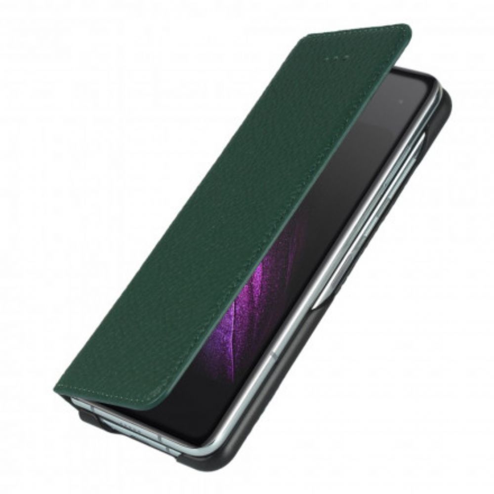 Schutzhülle Für Samsung Galaxy Z Fold 2 Flip Case Echtes Litschi-leder