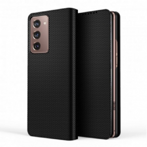 Schutzhülle Für Samsung Galaxy Z Fold 2 Flip Case Schwarzes Echtleder