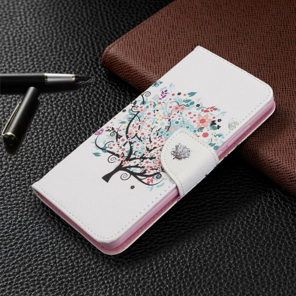 Flip Case Für Xiaomi Redmi 8 Blumiger Baum