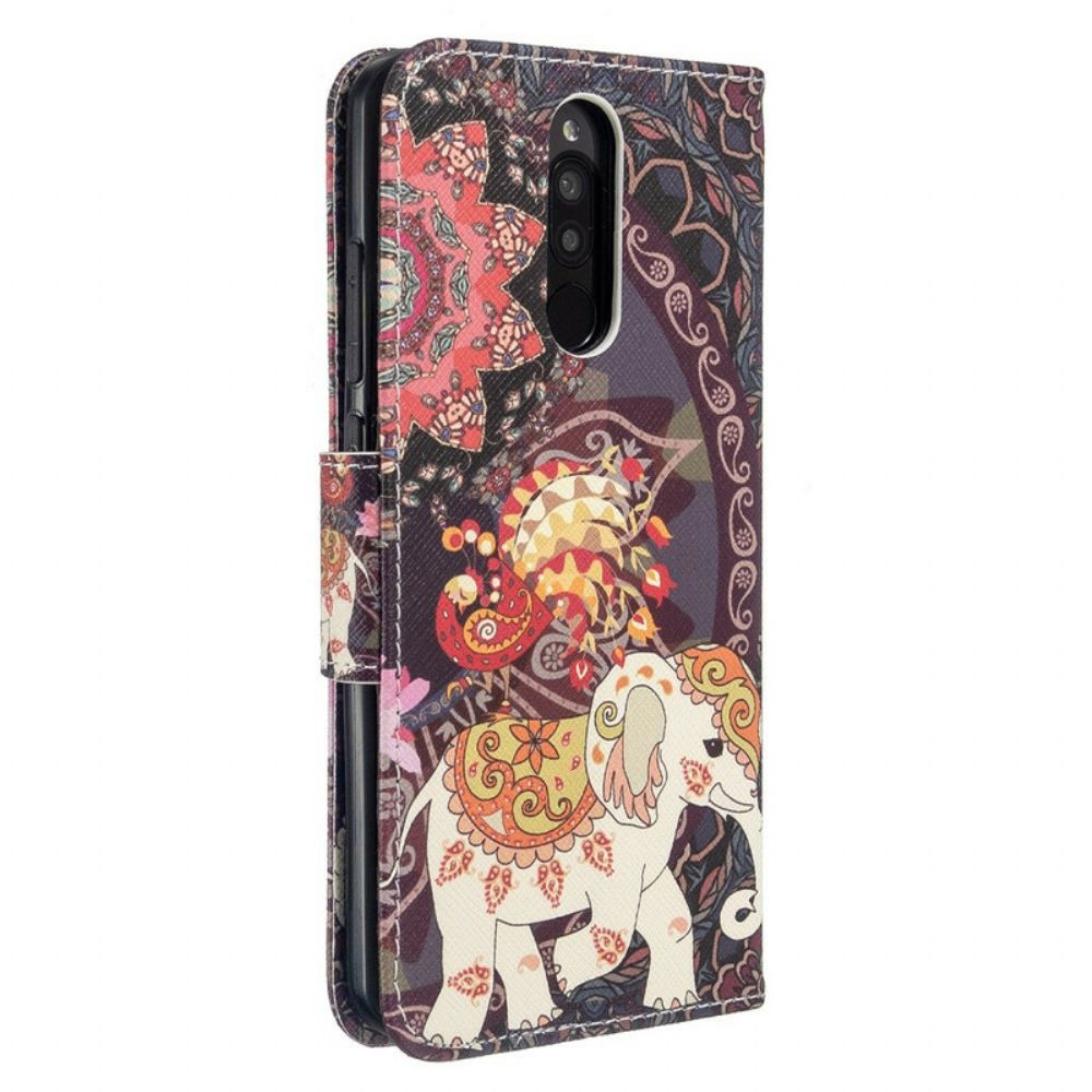 Flip Case Für Xiaomi Redmi 8 Indische Elefanten