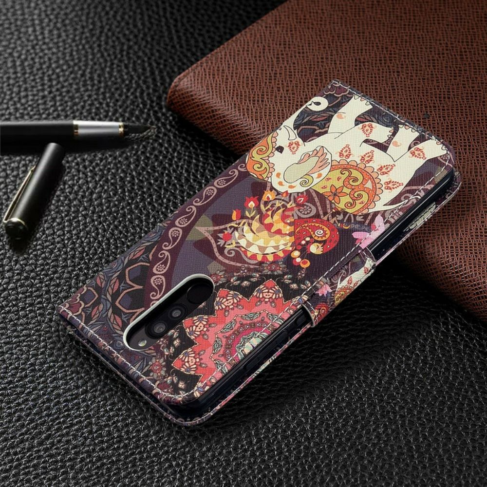 Flip Case Für Xiaomi Redmi 8 Indische Elefanten