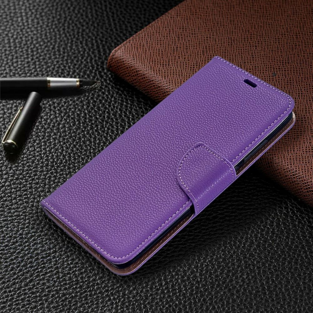 Flip Case Für Xiaomi Redmi 8 Mit Kordel Buntes Armband Mit Litschi-ledereffekt