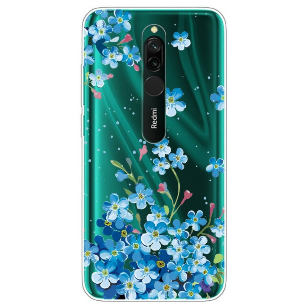 Hülle Für Xiaomi Redmi 8 Blauer Blumenstrauß