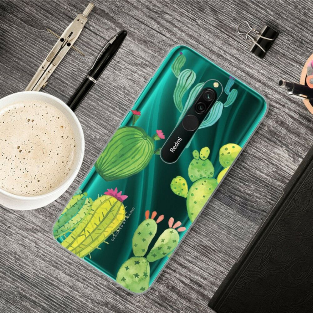 Hülle Für Xiaomi Redmi 8 Kaktus Aquarell