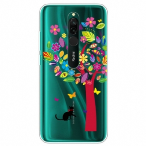 Hülle Für Xiaomi Redmi 8 Katze Unter Dem Bunten Baum