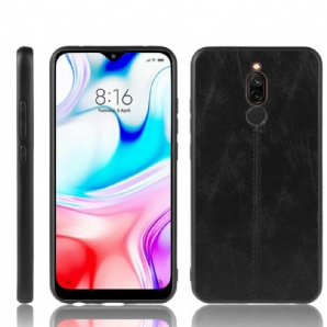 Hülle Für Xiaomi Redmi 8 Nähte Lederoptik