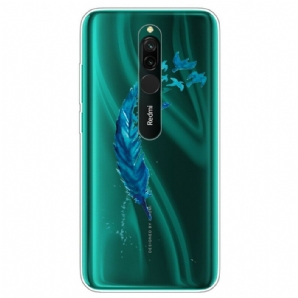 Hülle Für Xiaomi Redmi 8 Schöne Blaue Feder