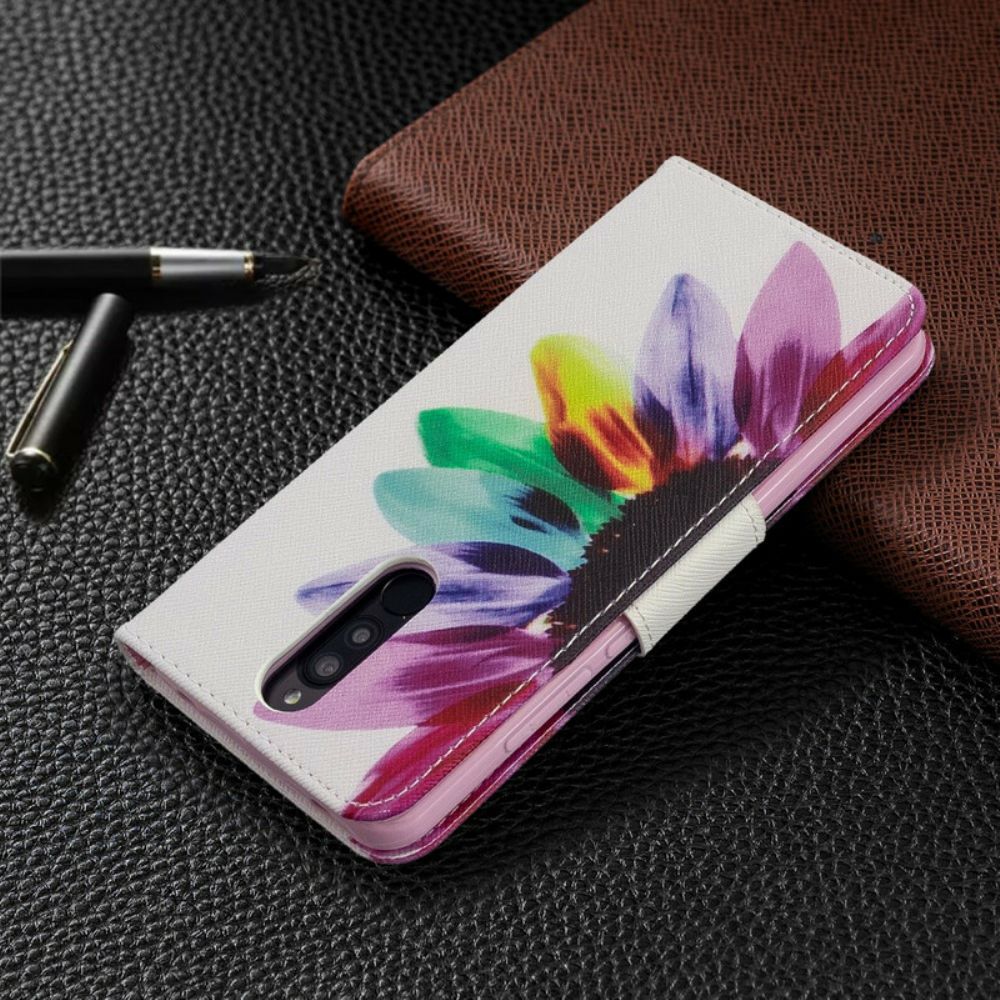 Lederhüllen Für Xiaomi Redmi 8 Aquarell Blume