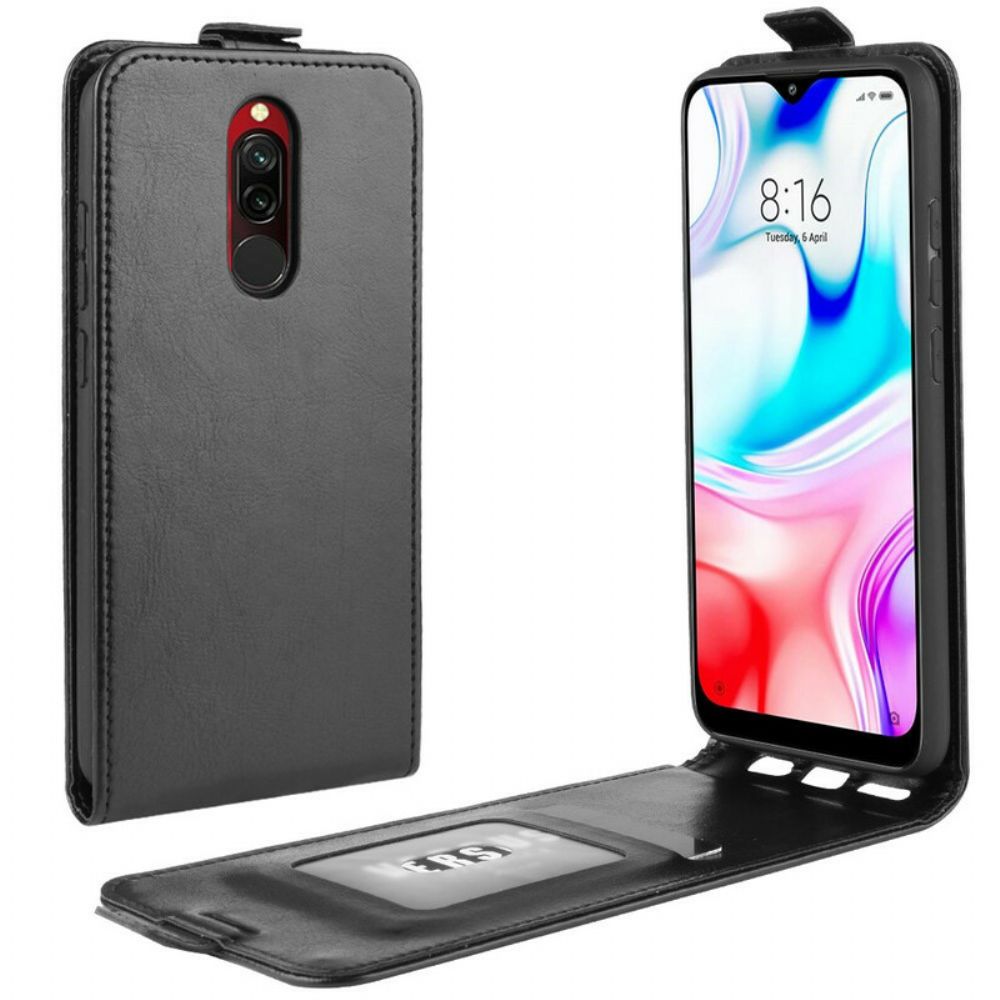 Lederhüllen Für Xiaomi Redmi 8 Flip Case Faltbarer Ledereffekt