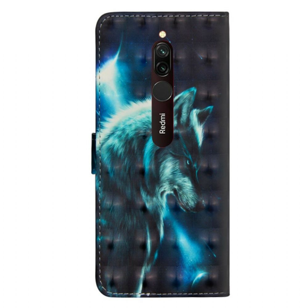 Lederhüllen Für Xiaomi Redmi 8 Majestätischer Wolf