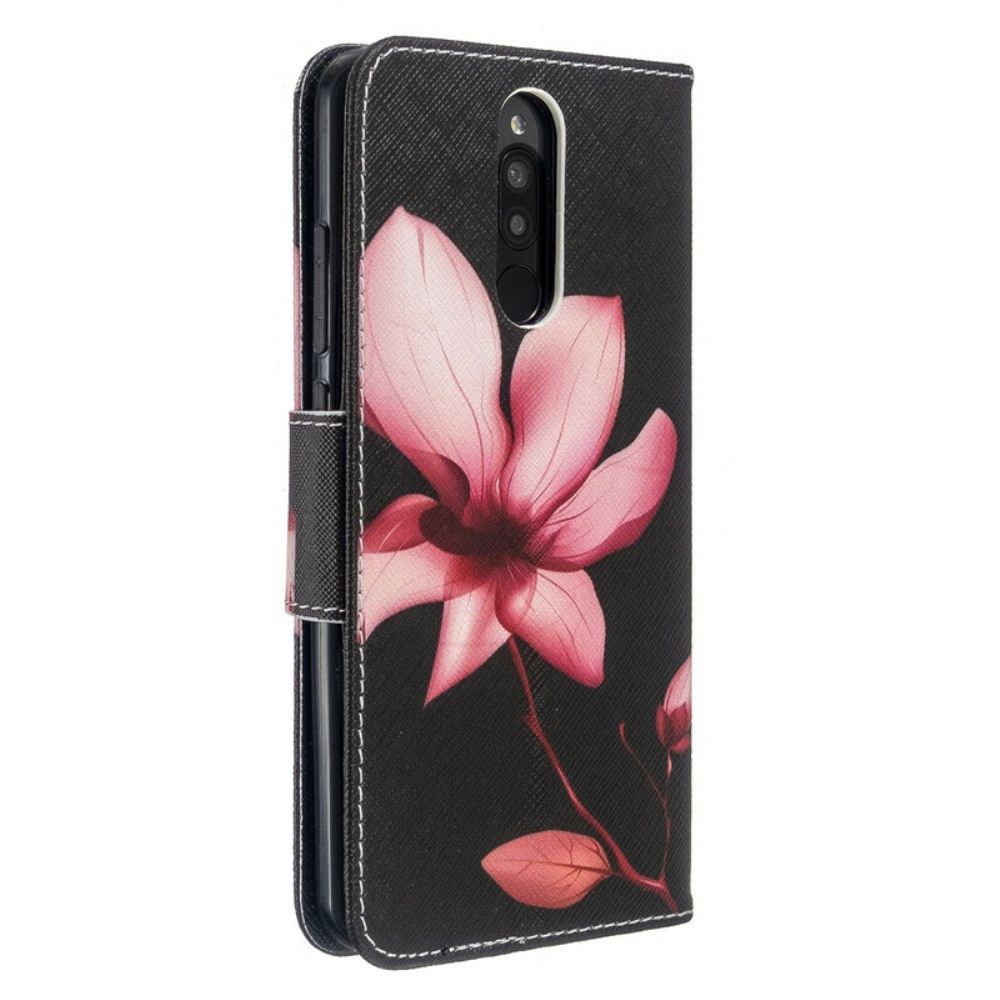 Lederhüllen Für Xiaomi Redmi 8 Rosa Blume