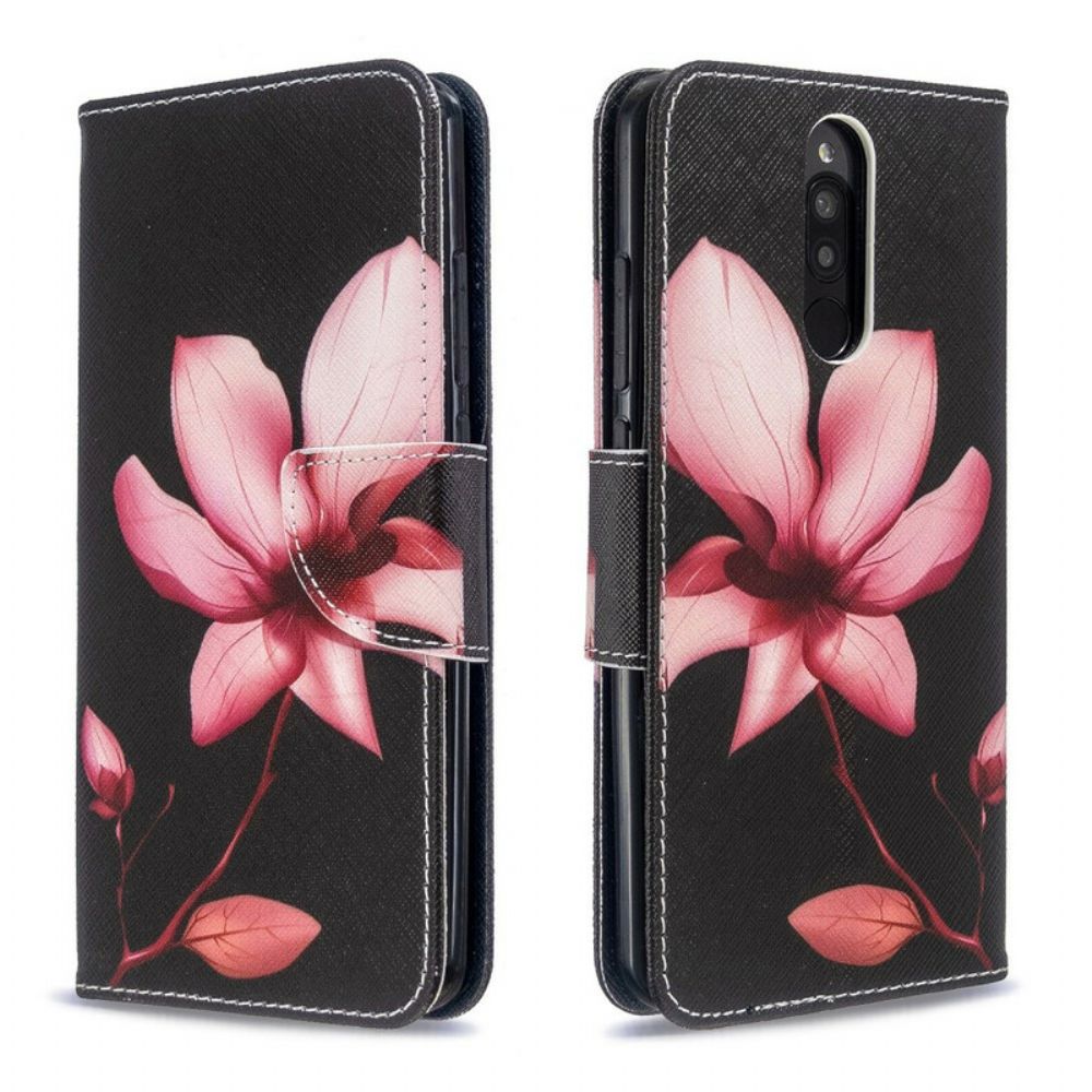 Lederhüllen Für Xiaomi Redmi 8 Rosa Blume