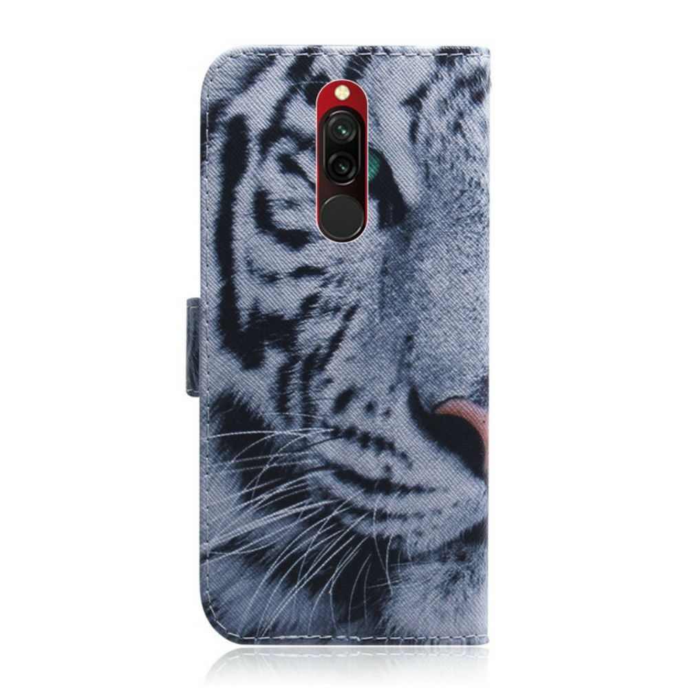 Lederhüllen Für Xiaomi Redmi 8 Tigergesicht