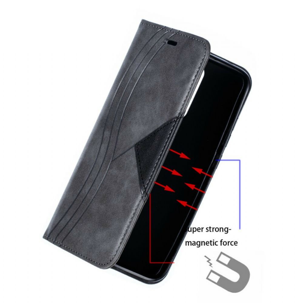 Schutzhülle Für Xiaomi Redmi 8 Flip Case Wellenleder-stil