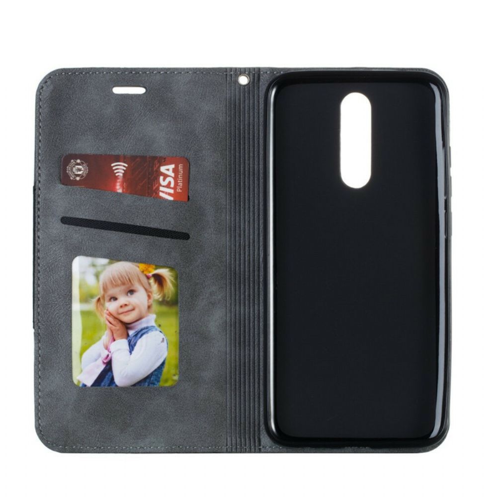 Schutzhülle Für Xiaomi Redmi 8 Flip Case Wellenleder-stil