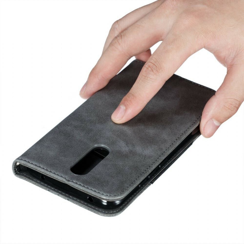 Schutzhülle Für Xiaomi Redmi 8 Flip Case Wellenleder-stil