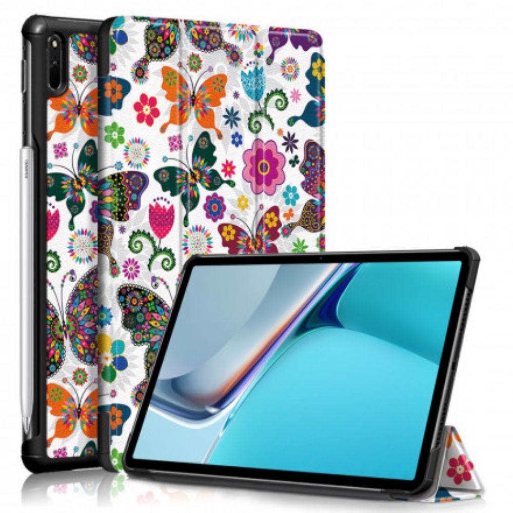 Schutzhülle Für Huawei MatePad 11 Verbesserte Retro-schmetterlinge Und Blumen