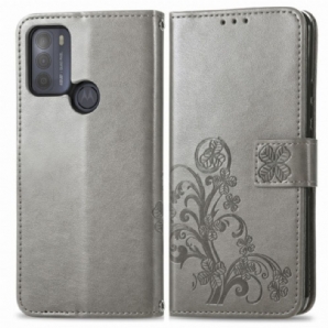 Flip Case Für Moto G50 Asiatische Blumen