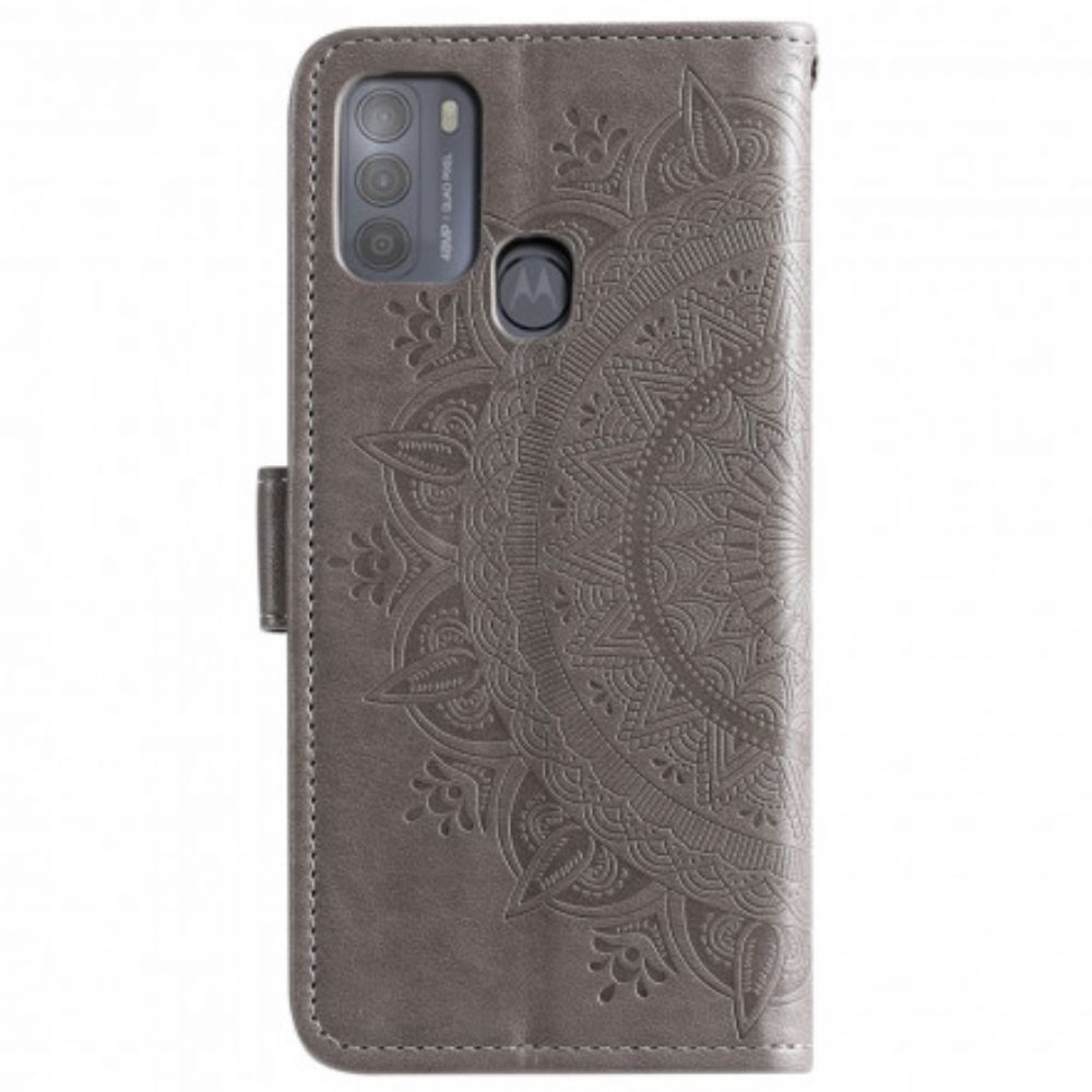 Flip Case Für Moto G50 Sonnen-mandala