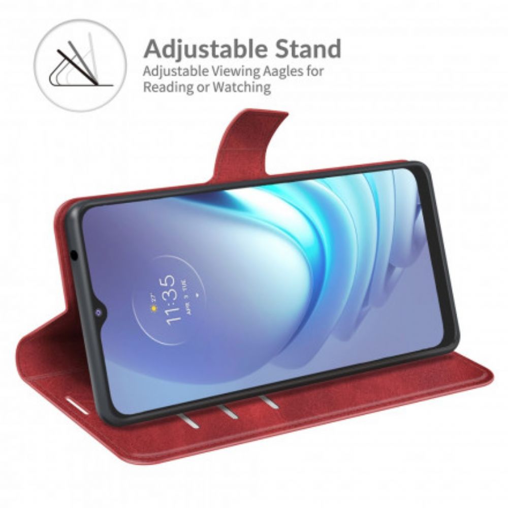 Flip Case Für Moto G50 Style Lederdesign