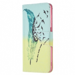 Flip Case Für Samsung Galaxy M52 5G Feder