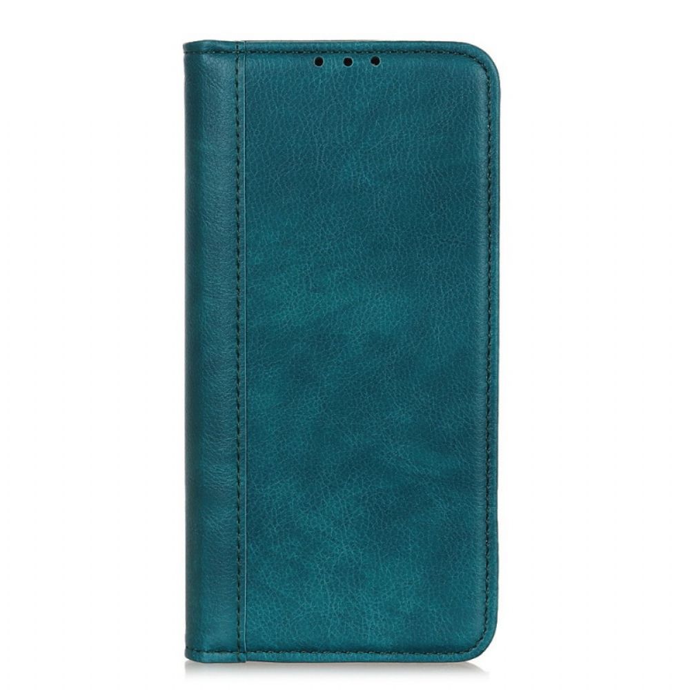 Flip Case Für Samsung Galaxy M52 5G Geflochtenes Leder