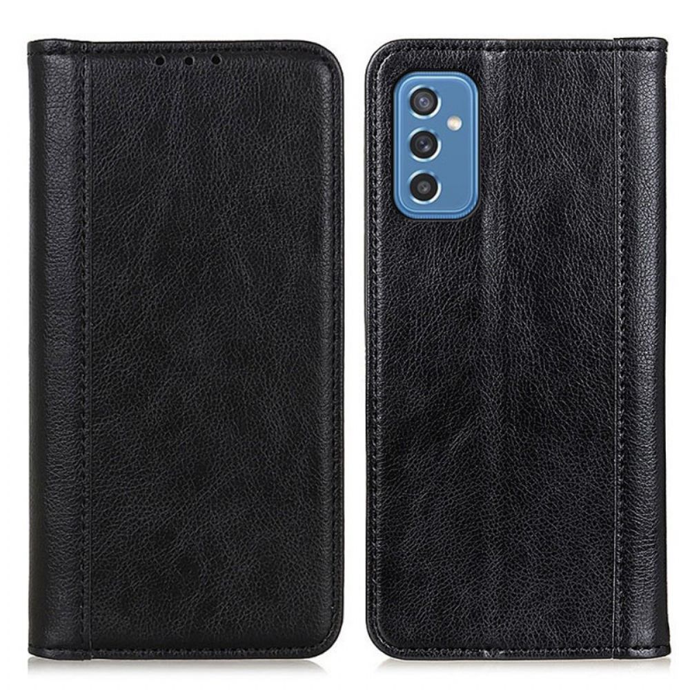 Flip Case Für Samsung Galaxy M52 5G Geflochtenes Leder