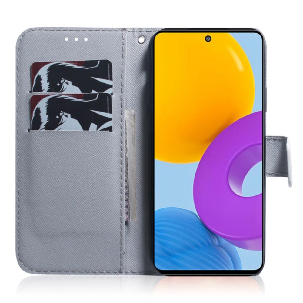 Flip Case Für Samsung Galaxy M52 5G Geheimnisvolle Eulen