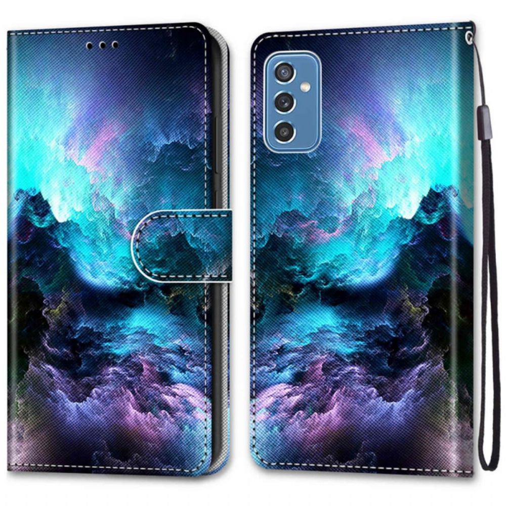 Flip Case Für Samsung Galaxy M52 5G Im Dunklen Sturm Leuchten