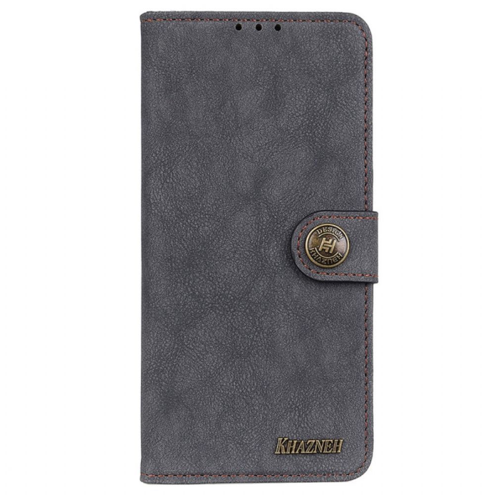 Flip Case Für Samsung Galaxy M52 5G Khazneh Retro Spaltleder