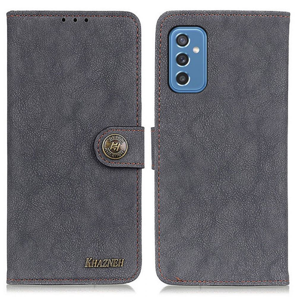 Flip Case Für Samsung Galaxy M52 5G Khazneh Retro Spaltleder