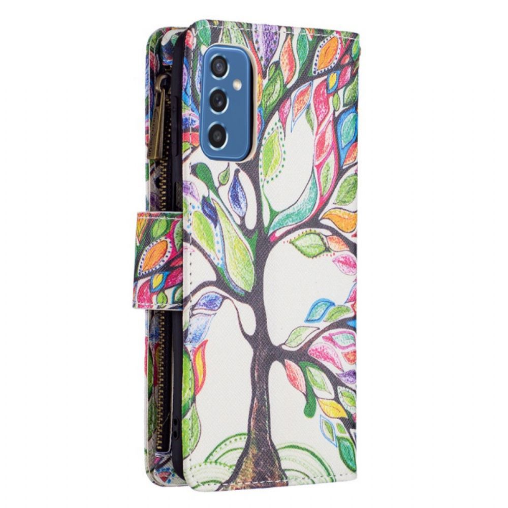 Flip Case Für Samsung Galaxy M52 5G Mehrfarbiger Baum