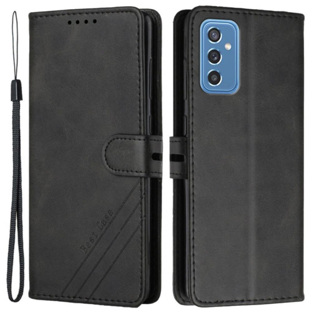 Flip Case Für Samsung Galaxy M52 5G Mit Kordel "best Case" Mit Gurt