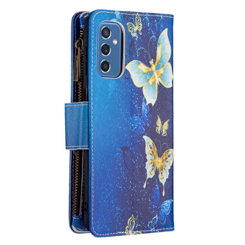 Flip Case Für Samsung Galaxy M52 5G Wasserschmetterlinge