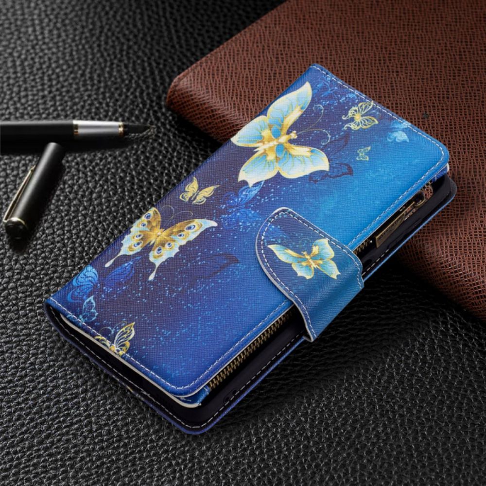 Flip Case Für Samsung Galaxy M52 5G Wasserschmetterlinge