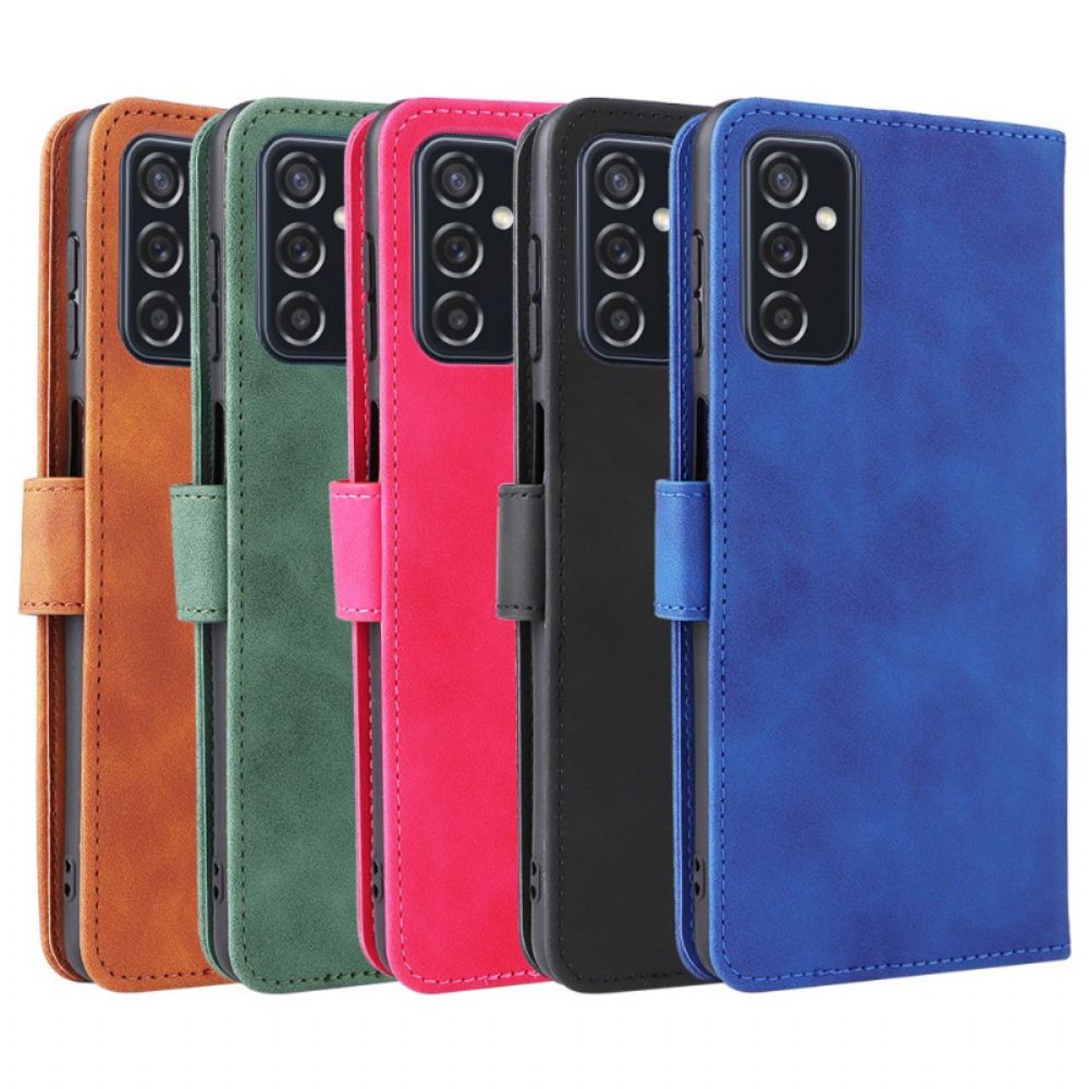 Flip Case Für Samsung Galaxy M52 5G Weiches Leder