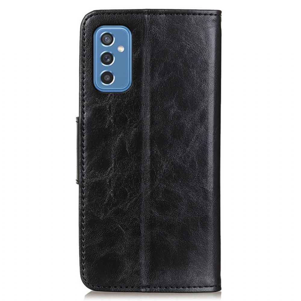 Flip Case Für Samsung Galaxy M52 5G Wendeverschluss Aus Spaltleder