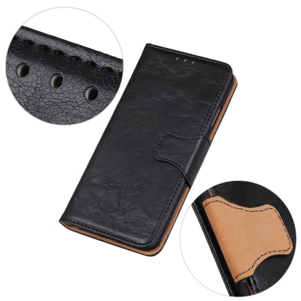 Flip Case Für Samsung Galaxy M52 5G Wendeverschluss Aus Spaltleder