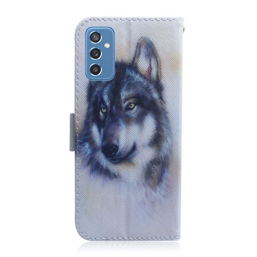 Flip Case Für Samsung Galaxy M52 5G Winterwolf