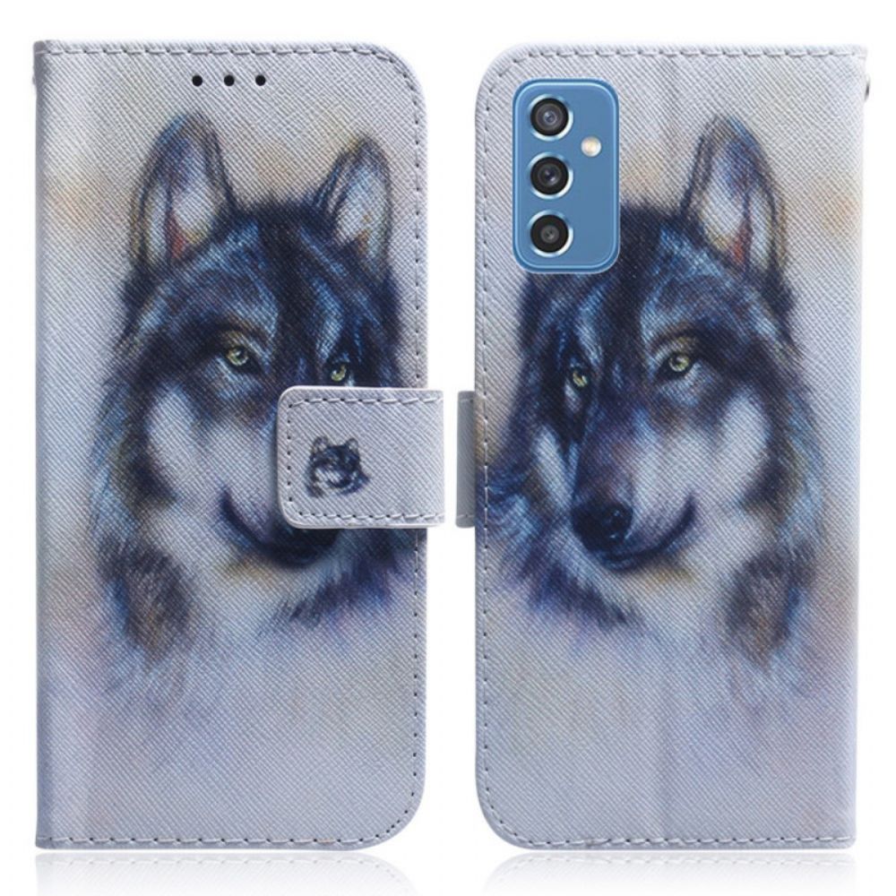 Flip Case Für Samsung Galaxy M52 5G Winterwolf