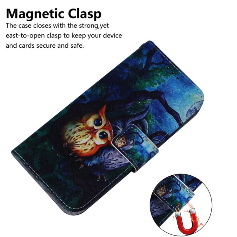 Flip Case Für Samsung Galaxy M52 5G Winterwolf