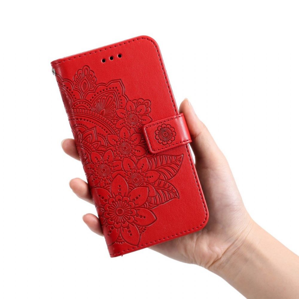 Lederhüllen Für Samsung Galaxy M52 5G Blumen-mandala