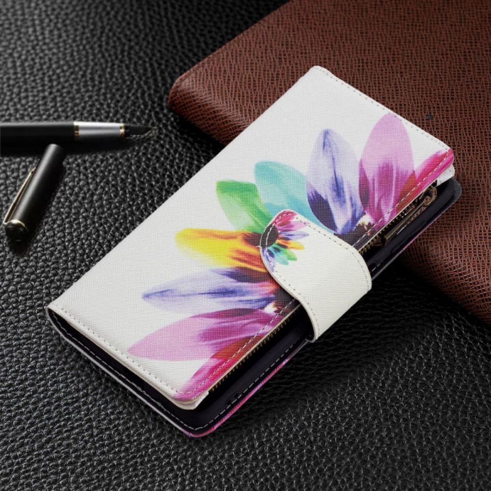 Lederhüllen Für Samsung Galaxy M52 5G Multicolor Petals Geldbörse