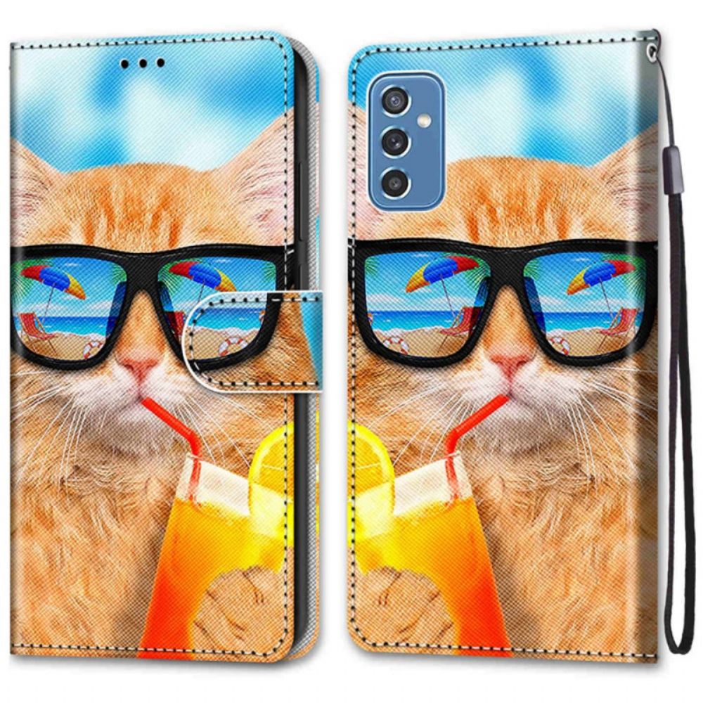 Lederhüllen Für Samsung Galaxy M52 5G Sommerkat