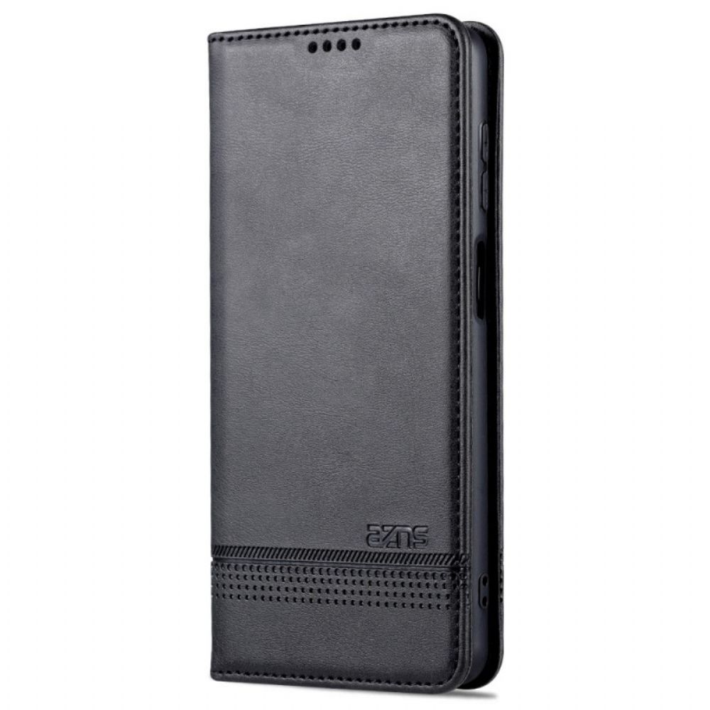 Schutzhülle Für Samsung Galaxy M52 5G Flip Case Azns Ledereffekt