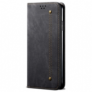 Schutzhülle Für Samsung Galaxy M52 5G Flip Case Jeansstoff