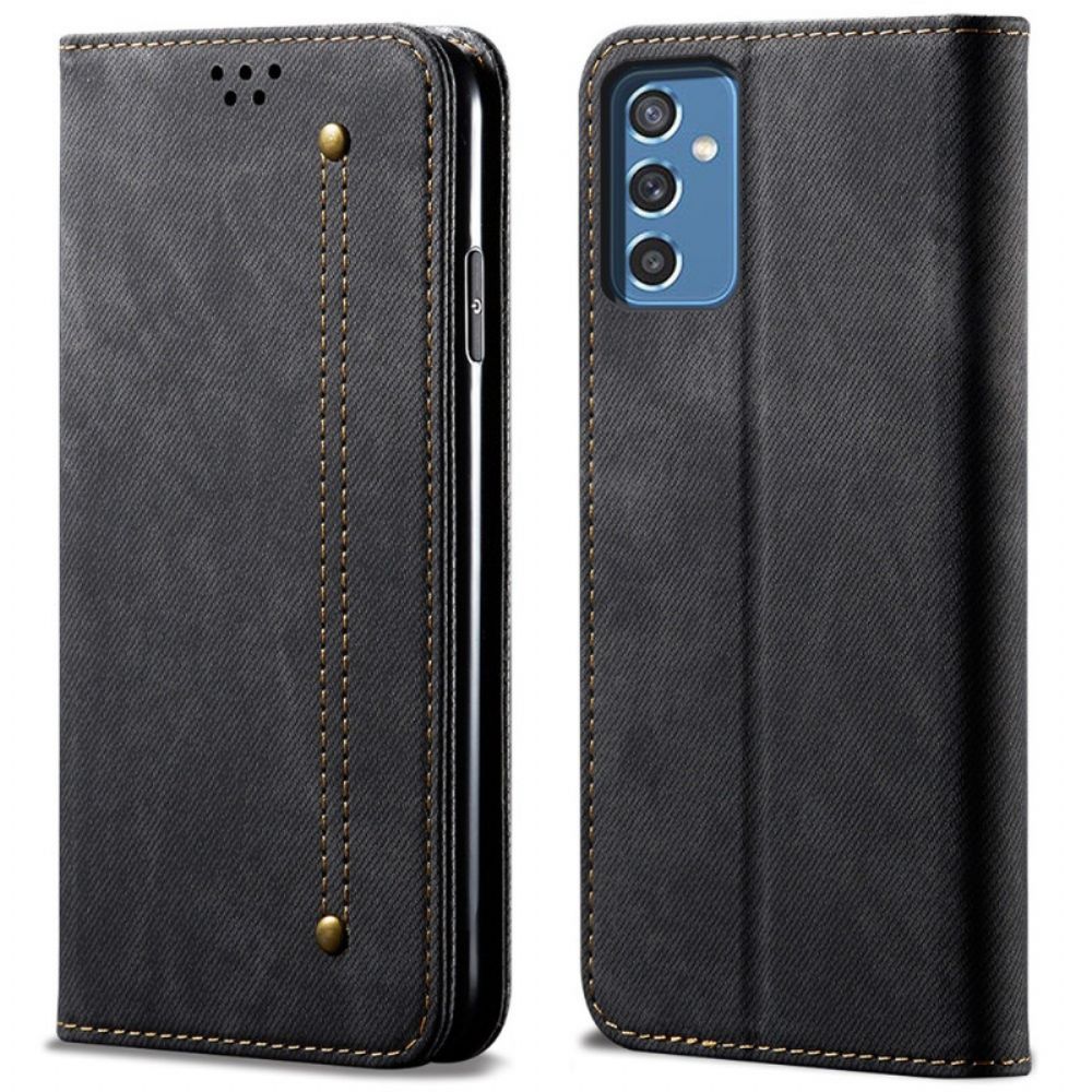 Schutzhülle Für Samsung Galaxy M52 5G Flip Case Jeansstoff