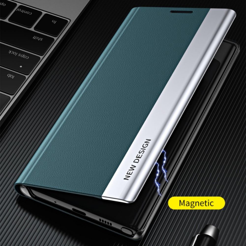 Schutzhülle Für Samsung Galaxy M52 5G Flip Case Litchi-magnetverschluss Aus Kunstleder