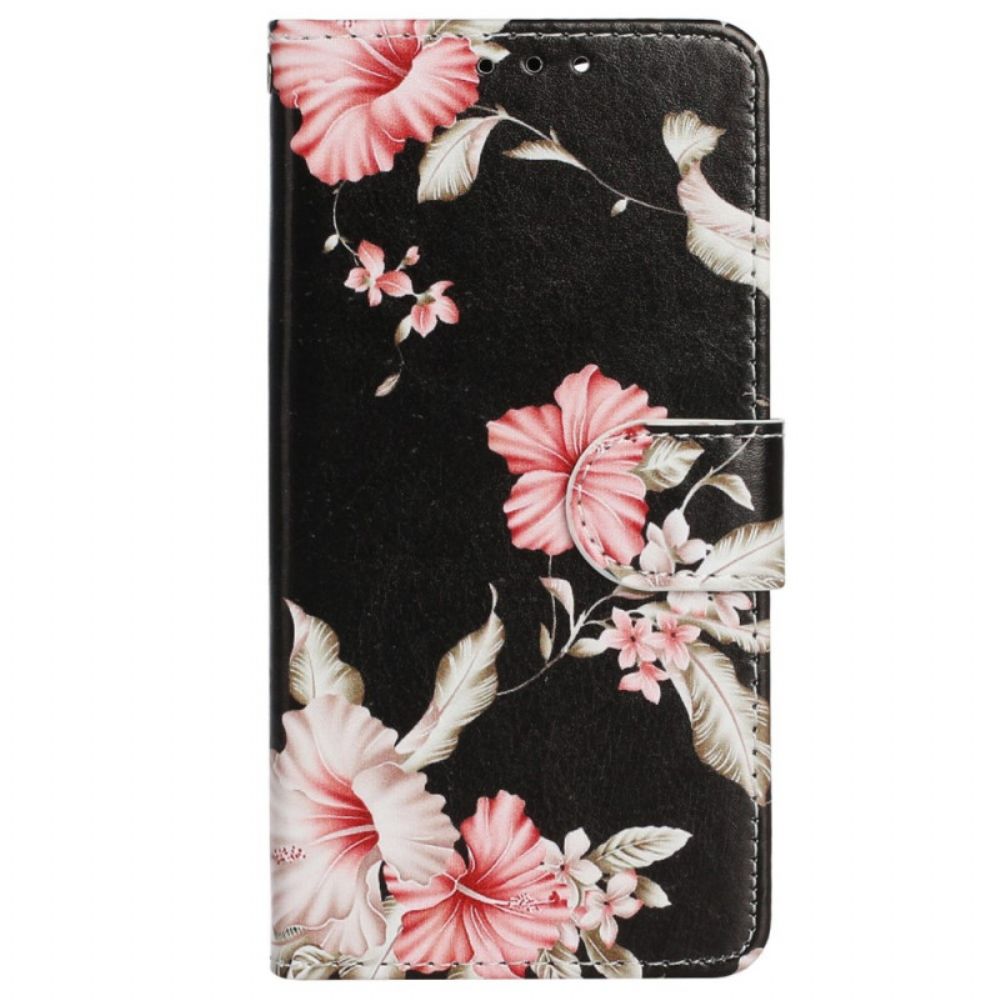 Flip Case Für iPhone 14 Blumen